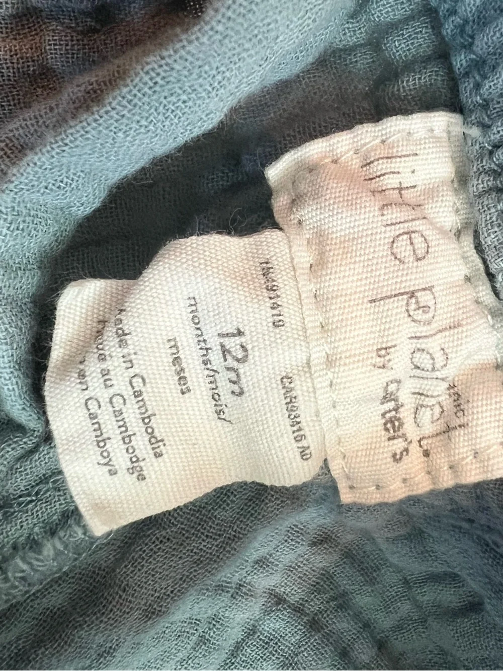 Carter's Teal Muslin Button-Front Overalls
